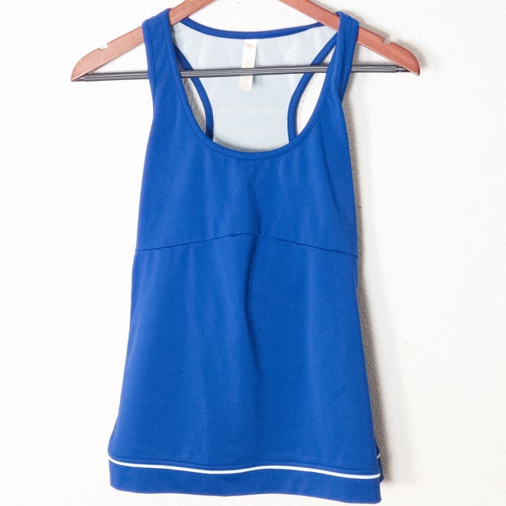 lucy Athletic Tank Top Size S Racerback Mesh Athleisure Sporty Blue